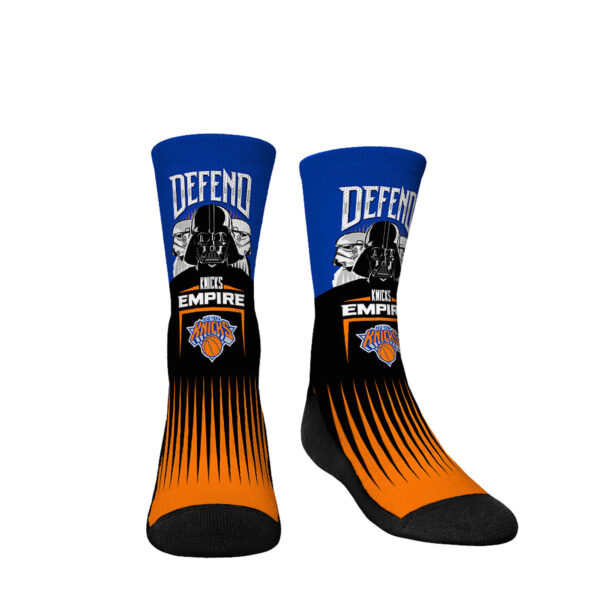 Youth Rock Em Socks Darth Vader & Stormtrooper Blue New York Knicks Three-Pack Star Wars Crew Socks Set - Image 4