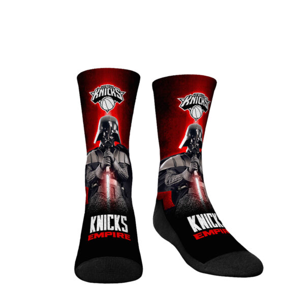 Youth Rock Em Socks Darth Vader & Stormtrooper Blue New York Knicks Three-Pack Star Wars Crew Socks Set - Image 8