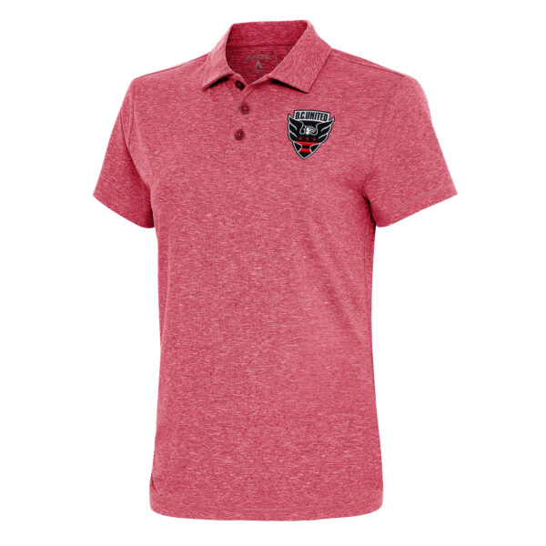 Women's Antigua  Heather Red D.C. United Motivated Polo