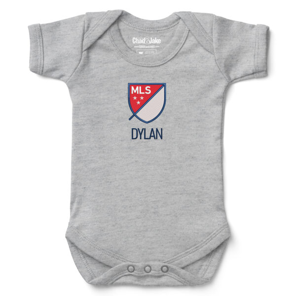 Infant Chad & Jake Heather Gray MLS Logo Personalized Bodysuit