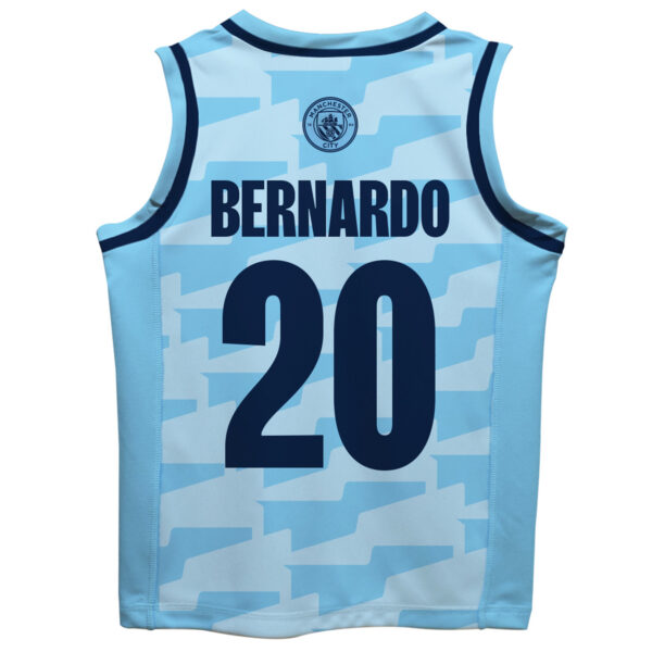 Toddler Vive La Fete Bernardo Silva Sky Blue Manchester City Mesh Basketball Jersey - Image 7