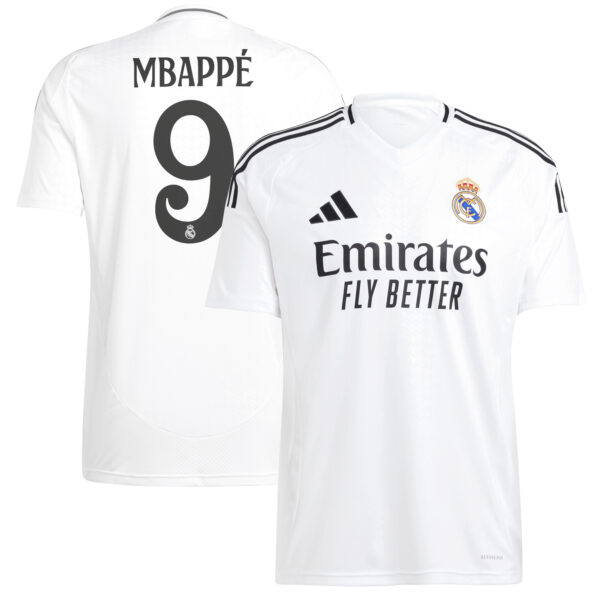 Men's adidas  Kylian Mbappé White Real Madrid 2024/25 Home Replica Player Jersey - Image 2
