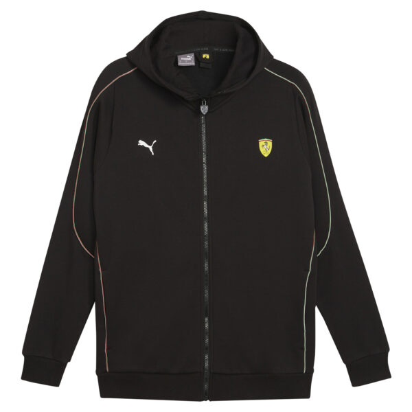 Men's Puma Black Scuderia Ferrari 2024 Full-Zip Hoodie Jacket - Image 8