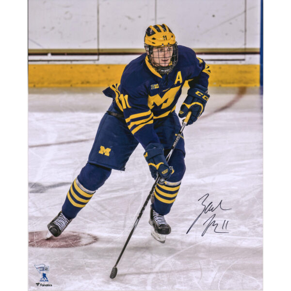 Zach Hyman Edmonton Oilers Autographed 16" x 20" Michigan Wolverines Photograph