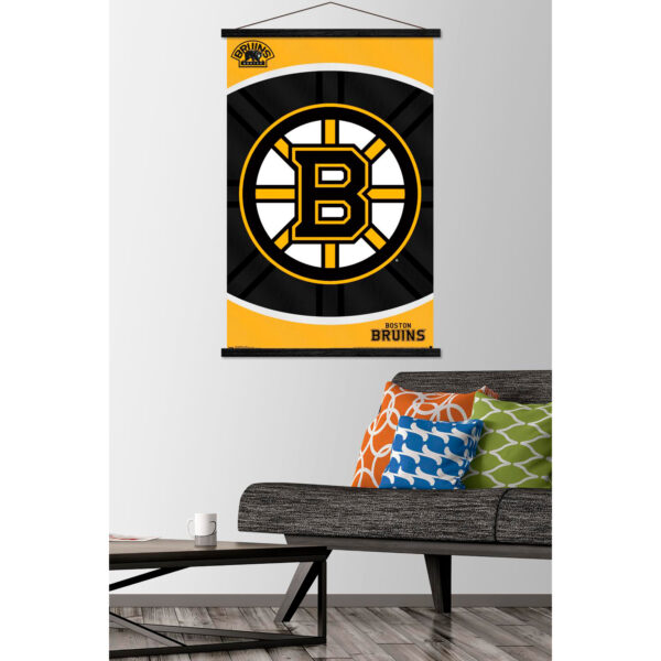 Boston Bruins 35.75'' x 24.25'' Hanging Framed Logo Poster - Image 6