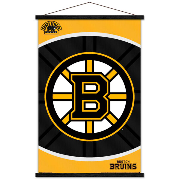 Boston Bruins 35.75'' x 24.25'' Hanging Framed Logo Poster