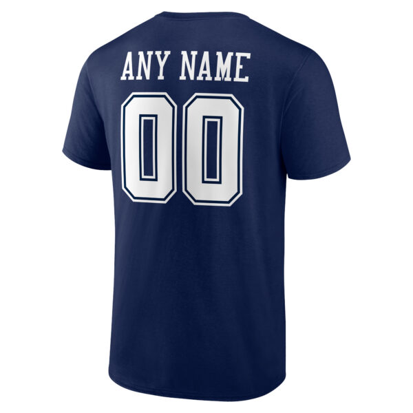 Men's Navy Dallas Cowboys Team Authentic Personalized Name & Number T-Shirt - Image 7