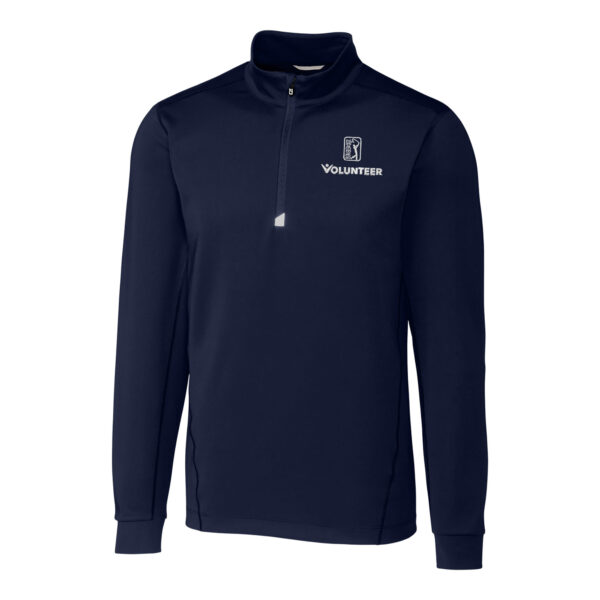Men's Cutter & Buck  Navy PGA TOUR Volunteers Big & Tall Traverse Stretch Quarter-Zip Pullover Top - Image 6