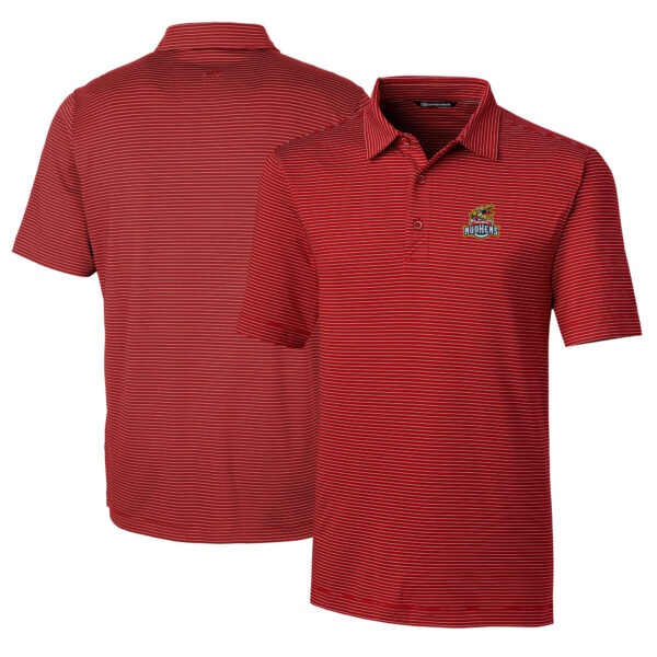 Men's Cutter & Buck  Red Toledo Mud Hens Big & Tall Forge Pencil Stripe Stretch Polo - Image 5