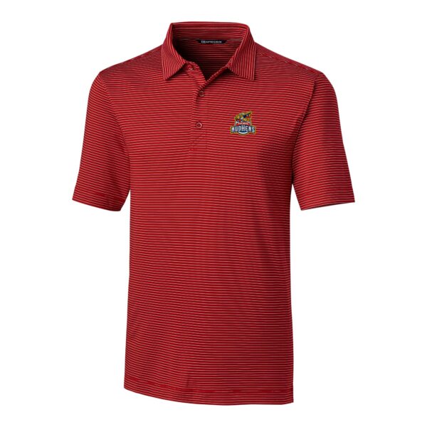 Men's Cutter & Buck  Red Toledo Mud Hens Big & Tall Forge Pencil Stripe Stretch Polo - Image 6