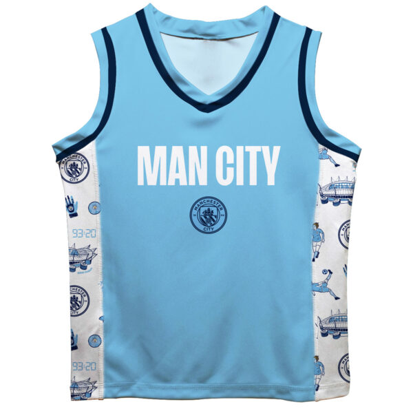 Toddler Vive La Fete Bernardo Silva Sky Blue Manchester City Mesh Basketball Jersey - Image 6