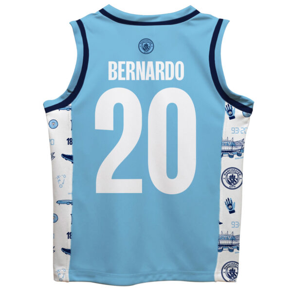 Toddler Vive La Fete Bernardo Silva Sky Blue Manchester City Mesh Basketball Jersey - Image 7