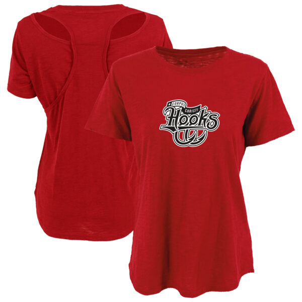Women's Red Corpus Christi Hooks Cut It Out T-Shirt