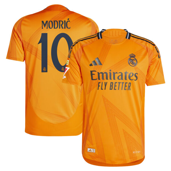 Men's adidas Luka Modric Orange Real Madrid 2024/25 Away Authentic Jersey - Image 5