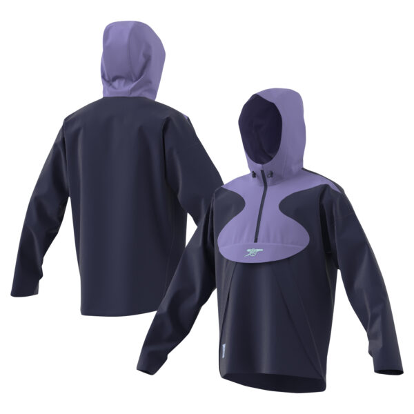 Men's adidas Navy Arsenal Half-Zip Hoodie Windbreaker Jacket