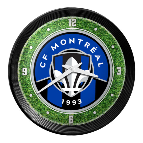 CF Montreal 15" Ribbed Frame Field Wall Clock