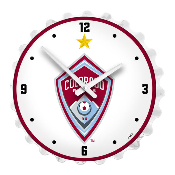 Colorado Rapids 18.5" Bottle Cap Lighted Wall Clock