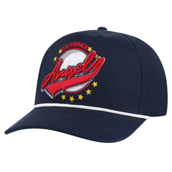 Men's '47 Navy California Angels Cooperstown Collection Wax Pack Premier Hitch Adjustable Hat - Image 4