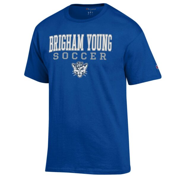 Men's Champion Royal BYU Cougars Soccer Stack Logo T-Shirt - Image 6