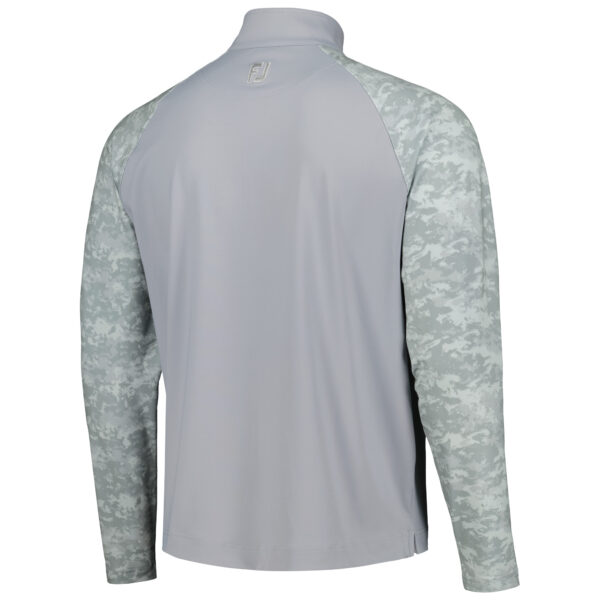 Men's FootJoy Gray WM Phoenix Open Camo Color Block Raglan 1/4-Zip Jacket - Image 7