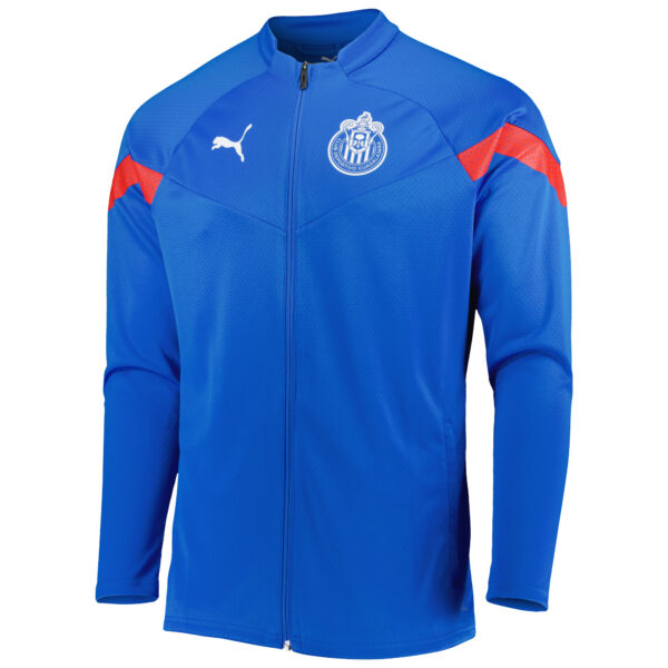 Men's Puma Light Blue Chivas DryCELL Training Raglan Full-Zip Jacket - Image 6