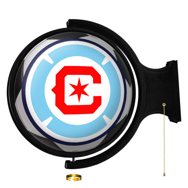 Chicago Fire 21'' x 23'' Rotating Lighted Soccer Ball Wall Sign