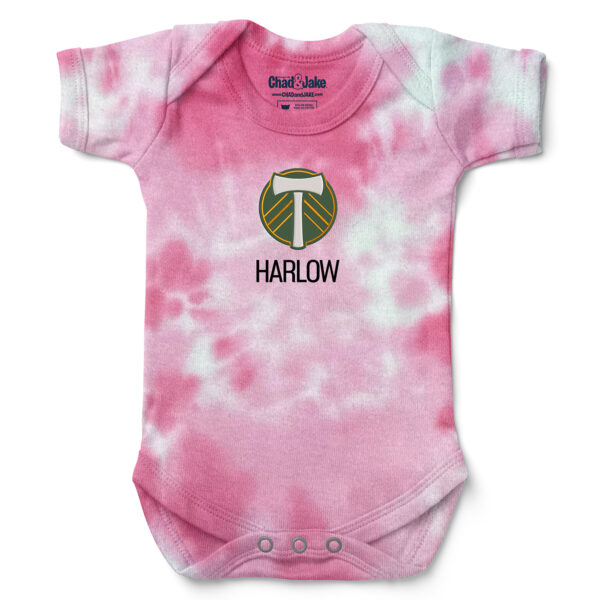 Infant Chad & Jake Pink Portland Timbers Logo Personalized Bodysuit
