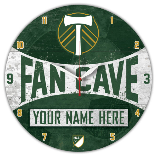 WinCraft Portland Timbers Personalized 14'' Round Wall Clock