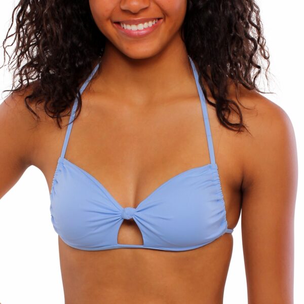 L Space BFF Juniors Halter Bathing Suit Top - Light Blue