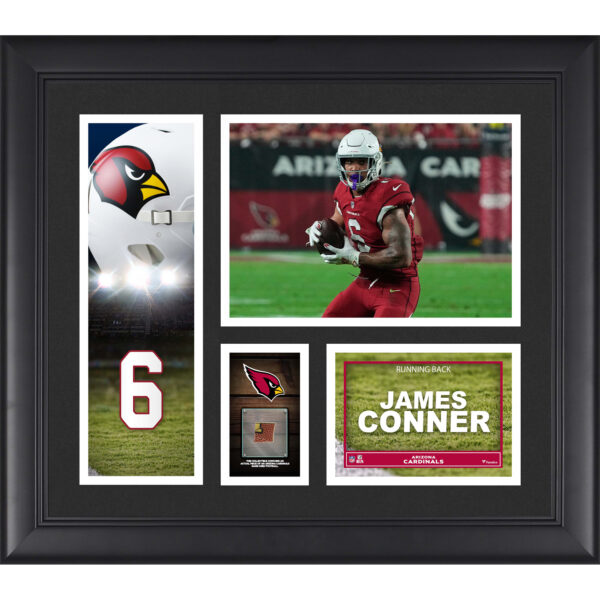 James Conner Arizona Cardinals Framed 15" x 17" Player Collage with a Piece of Game-Used Ball
