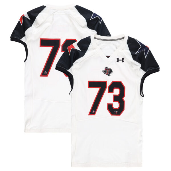 Texas Tech Red Raiders Team-Issued #73 White and Black Jersey from the 2013 NCAA Football Season - Image 5