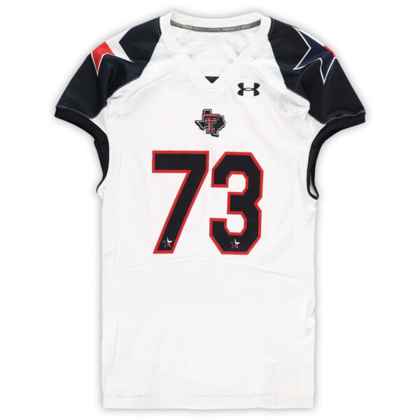 Texas Tech Red Raiders Team-Issued #73 White and Black Jersey from the 2013 NCAA Football Season - Image 3