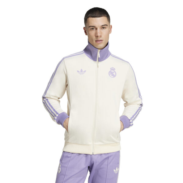 Men's adidas Originals White Real Madrid adicolor Full-Zip Track Jacket