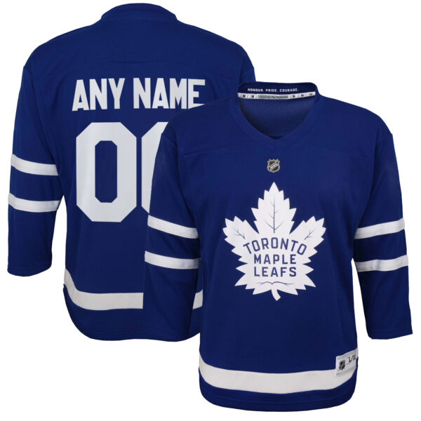 Youth  Blue Toronto Maple Leafs Home Replica Custom Jersey