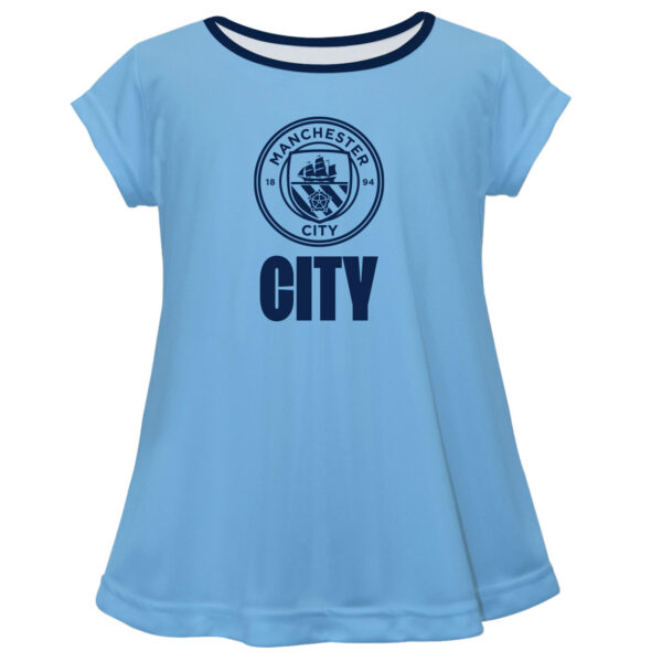 Girls Infant Vive La Fete Sky Blue Manchester City A-Line Top