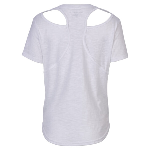 Women's White Charleston RiverDogs Cut It Out T-Shirt - Image 7