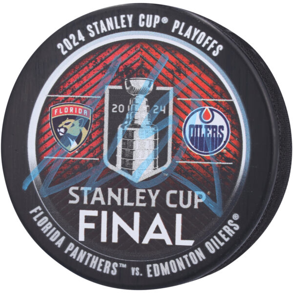 Aaron Ekblad Florida Panthers Autographed 2024 Stanley Cup Final Dueling Matchup Hockey Puck
