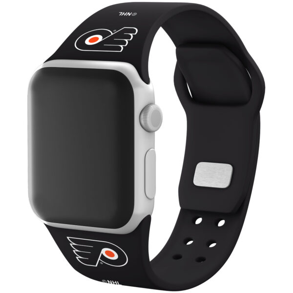 Black Philadelphia Flyers Silicone Apple Watch Band
