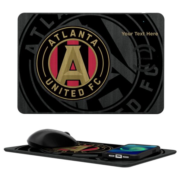 Atlanta United FC Personalized Tilt Design Wireless Charger & Mouse Pad