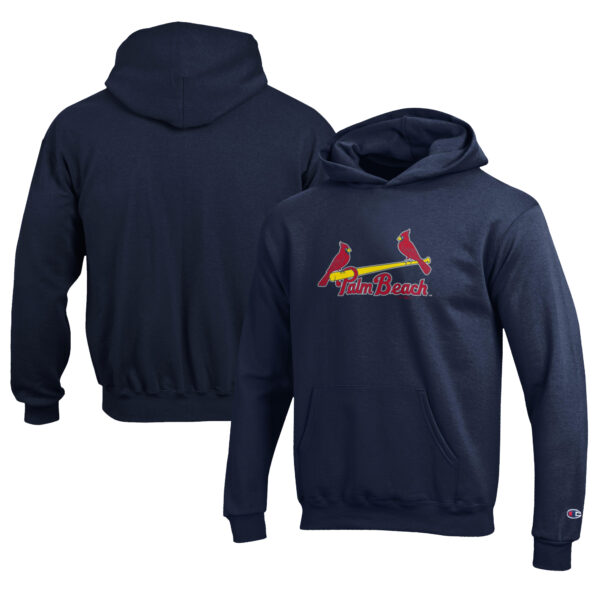 Youth Champion Navy Palm Beach Cardinals Eco Powerblend Pullover Hoodie - Image 5