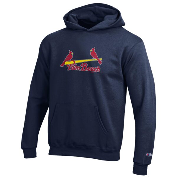 Youth Champion Navy Palm Beach Cardinals Eco Powerblend Pullover Hoodie - Image 6