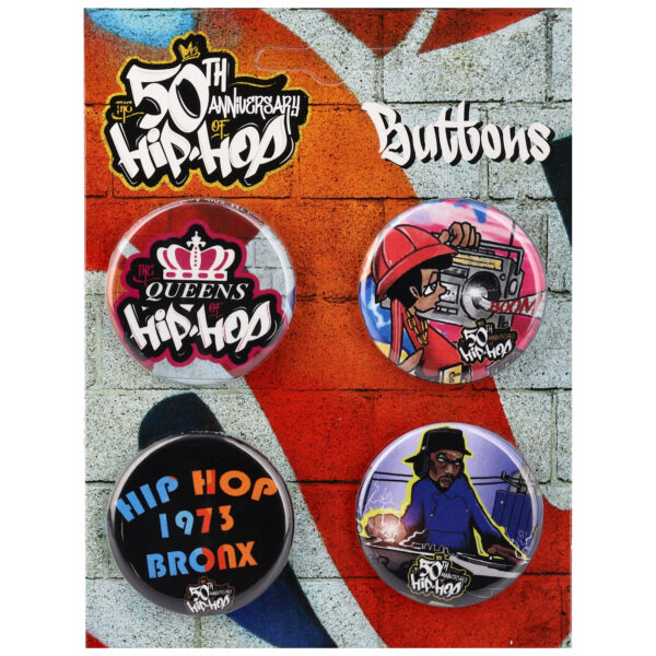 50th Anniversary of Hip Hop Set of Four 1.25"  Buttons
