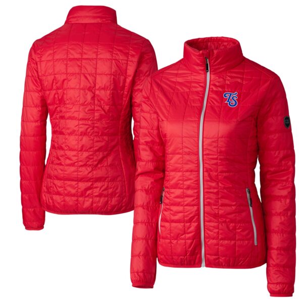 Women's Cutter & Buck Red Tennessee Smokies Rainier Primaloft Eco Full-Zip Jacket