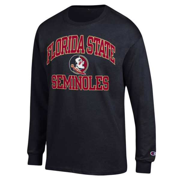 Men's Champion Black Florida State Seminoles High Motor Long Sleeve T-Shirt - Image 6