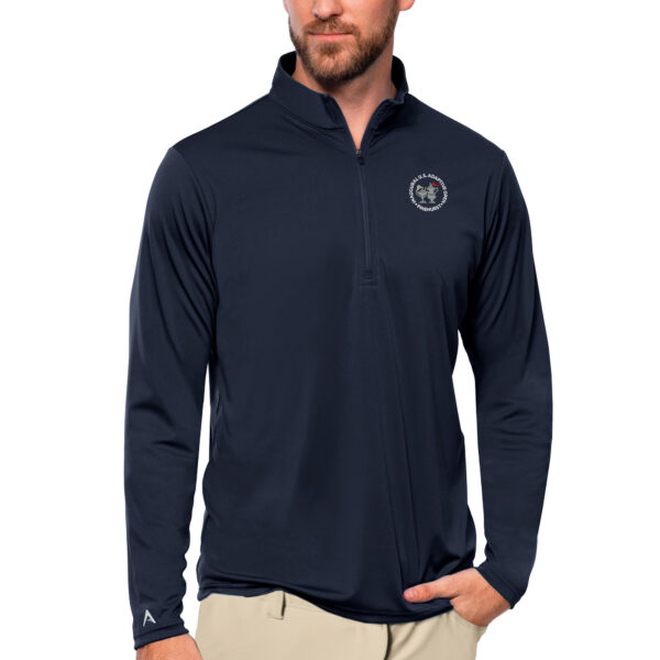 Men's 2022 US Adaptive Open Antigua Navy Tribute Quarter-Zip Pullover Top