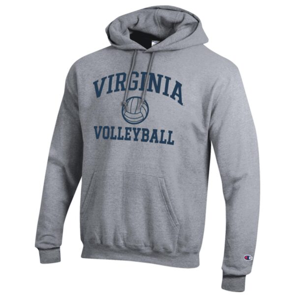 Men's Champion Heather Gray Virginia Cavaliers Volleyball Icon Powerblend Pullover Hoodie - Image 6