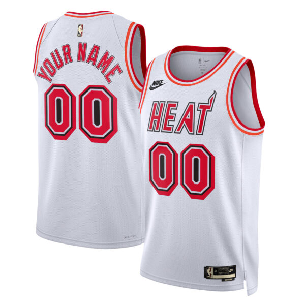 Unisex Nike White Miami Heat 2022/23 Custom Swingman Jersey - Classic Edition - Image 5
