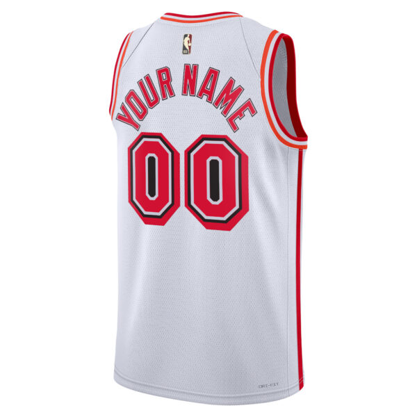 Unisex Nike White Miami Heat 2022/23 Custom Swingman Jersey - Classic Edition - Image 4