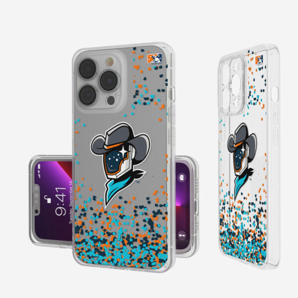 Keyscaper Sugar Land Space Cowboys iPhone Clear Case with Confetti Design