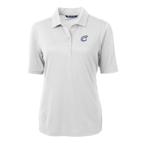 Women's Cutter & Buck White Columbus Clippers Virtue DryTec Eco Pique Recycled Polo - Image 6